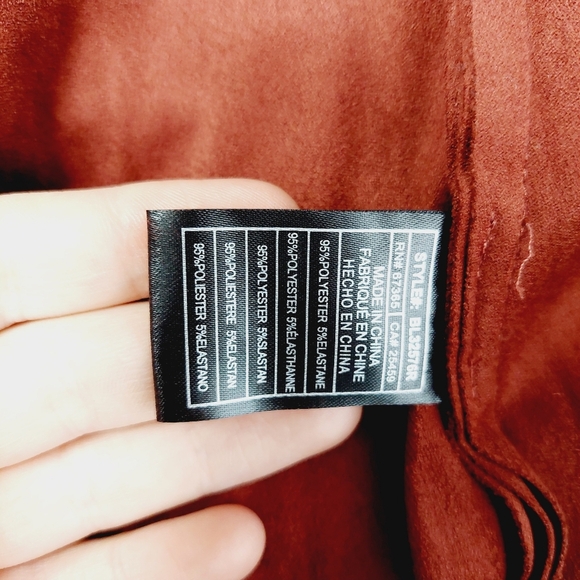 NEW BB Dakota Red CherryWood Faux Suede Open Front Lagenlook Jacket P3415 - Picture 9 of 10